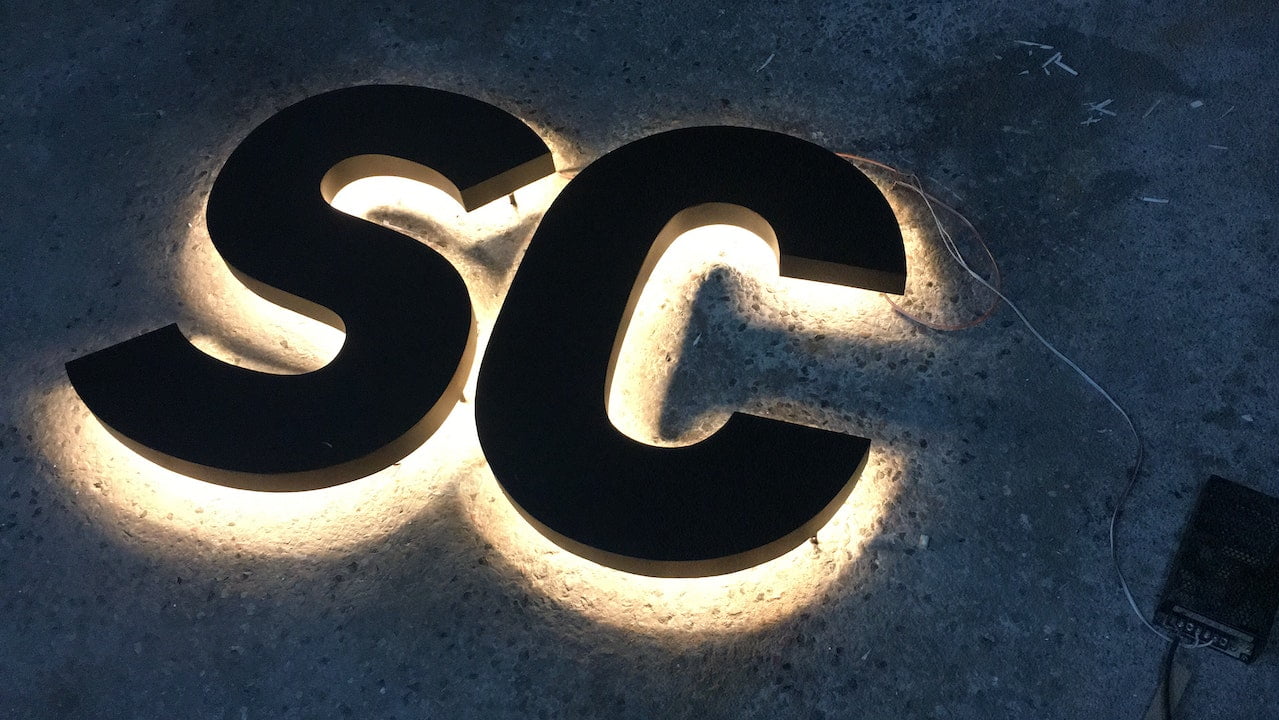 back lit steel channel letters